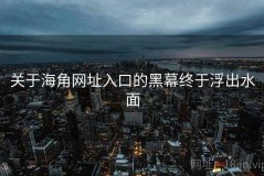 关于海角网址入口的黑幕终于浮出水面