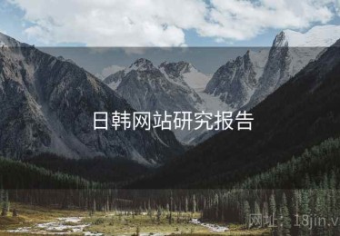 日韩网站研究报告