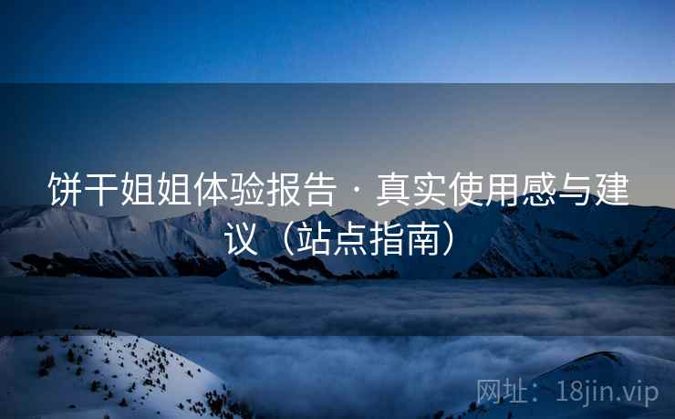 饼干姐姐体验报告 · 真实使用感与建议（站点指南）