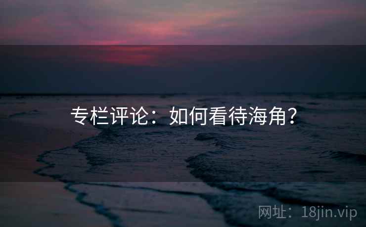 专栏评论：如何看待海角？