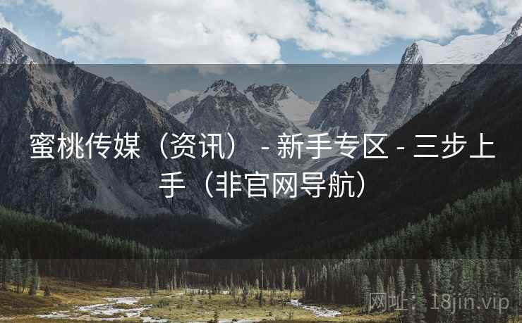 蜜桃传媒（资讯） - 新手专区 - 三步上手（非官网导航）